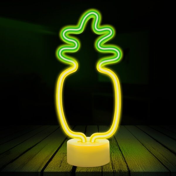 419685_oryg Neon LED on stand PINEAPPLE orange green USB-C FSC-12 Forever Light