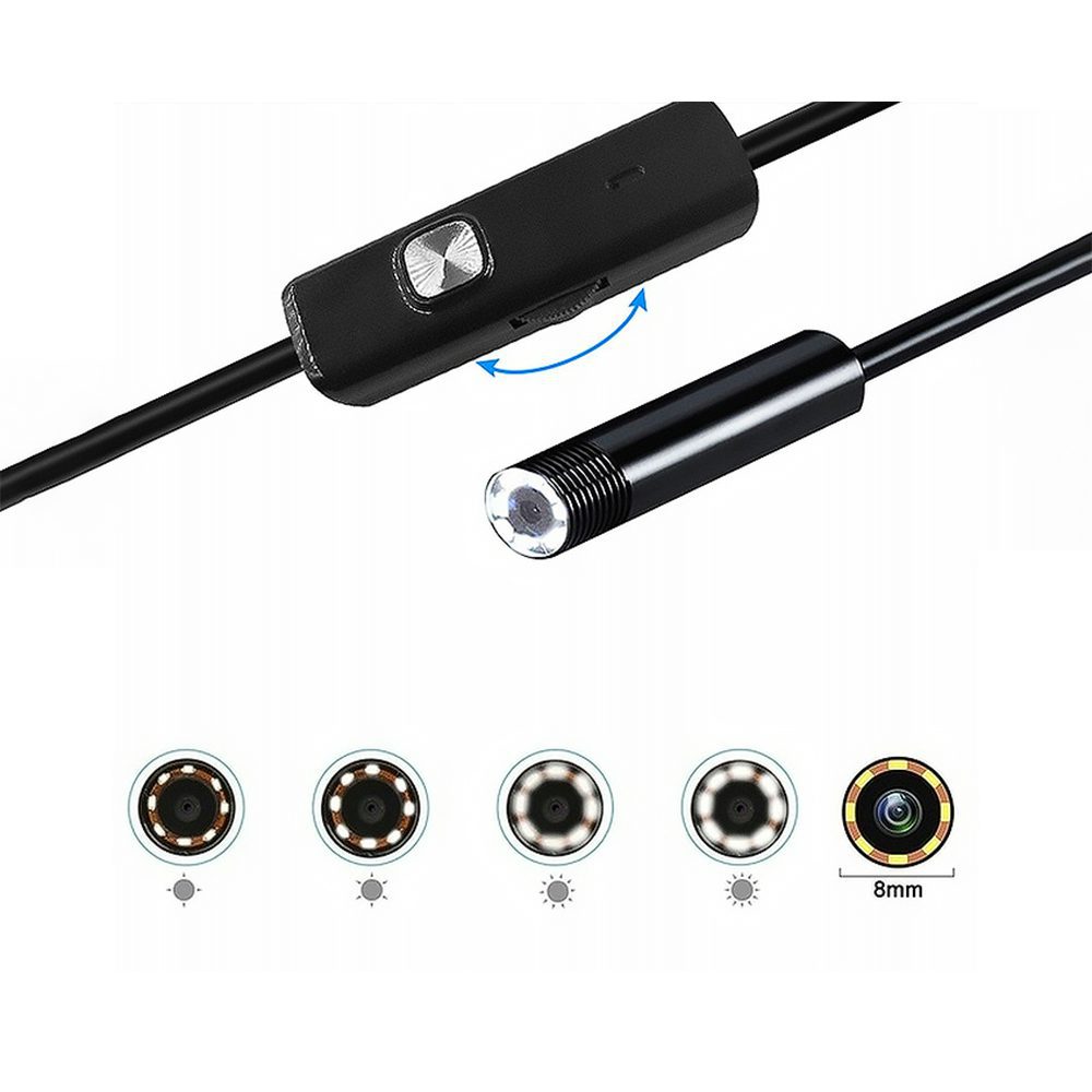 Endoscope camera 3.5m lens 8/7/5.5mm USB-C/Micro-USB LTC
