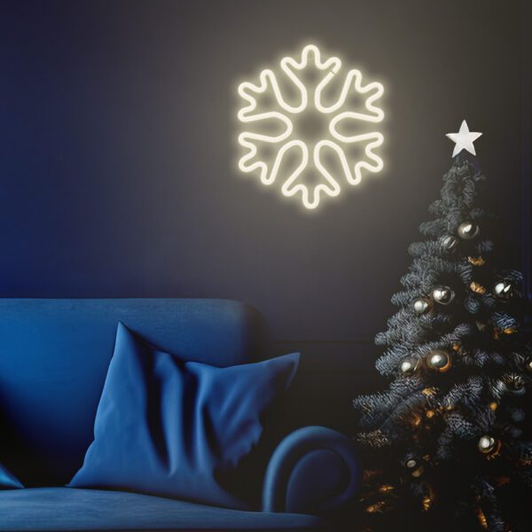 421322_oryg Neon LED CHRISTMAS SNOWFLAKE white FLNE20 Forever Light