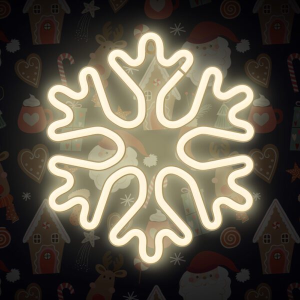 421326_oryg Neon LED CHRISTMAS SNOWFLAKE white FLNE20 Forever Light