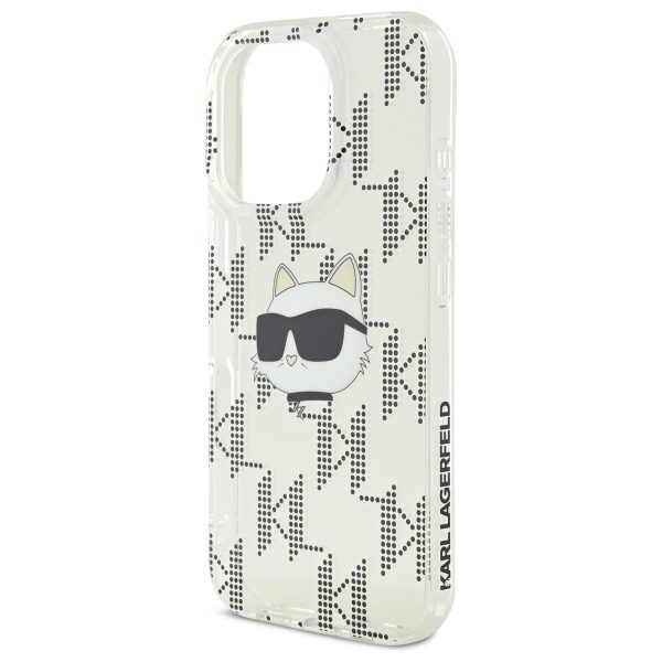 Karl Lagerfeld case for iPhone 16 Pro 6,3" KLHCP16LHKLPCHT transparent Hard IML Choupette Head Electroplated