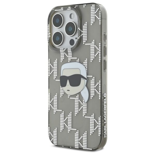 Karl Lagerfeld case for iPhone 16 Pro 6,3" KLHCP16LHKLPKHK black Hard IML Karl Head Electroplated
