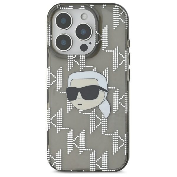 Karl Lagerfeld case for iPhone 16 Pro 6,3" KLHCP16LHKLPKHK black Hard IML Karl Head Electroplated