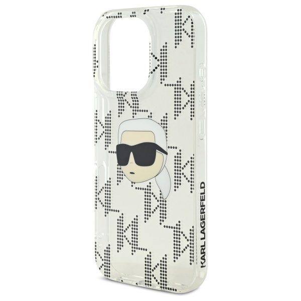 Karl Lagerfeld case for iPhone 16 Pro 6,3" KLHCP16LHKLPKHT transparent Hard IML Karl Head Electroplated