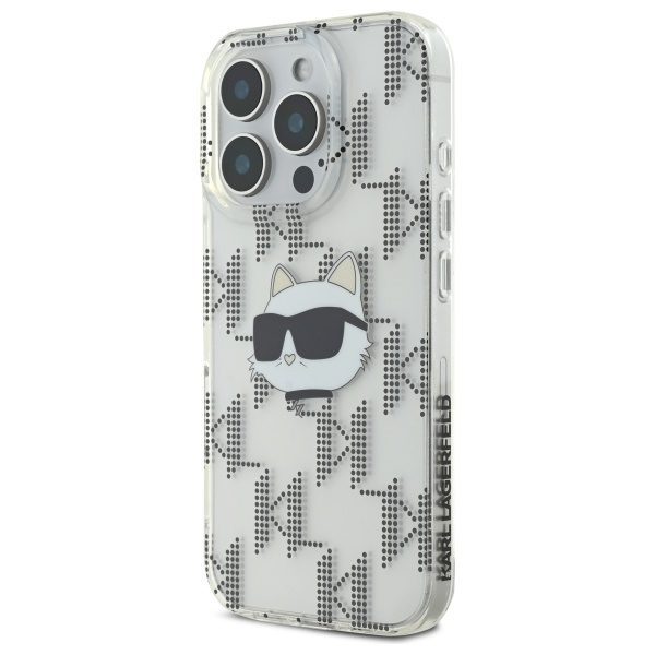 421702_oryg Karl Lagerfeld case for iPhone 16 Pro Max 6,9" KLHCP16XHKLPCHT transparent Hard IML Choupette Head Electroplated