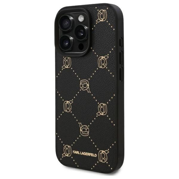 Karl Lagerfeld case for iPhone 16 Pro 6,3" KLHMP16LPGKHPHK black Hard Karl Head MagSafe