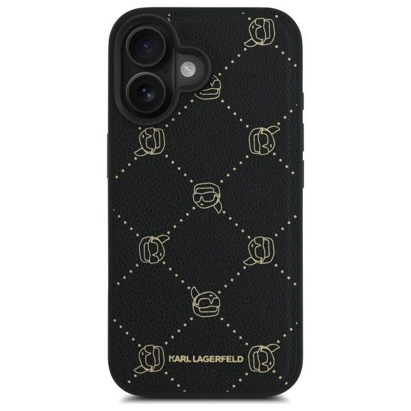 Karl Lagerfeld case for iPhone 16 6,1" KLHMP16SPGKHPHK black Hard Karl Head MagSafe