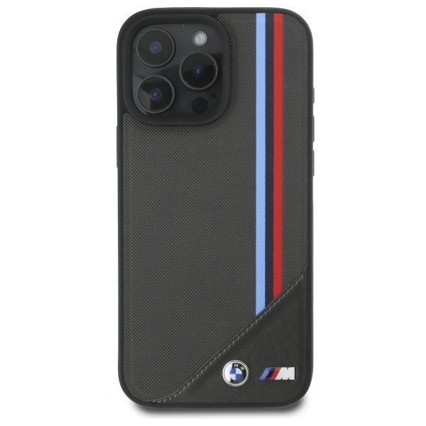 BMW case for iPhone 16 Pro Max 6,9" BMHMP16X23PUTRA Hardcase M Meshed Tricolor Stripes MagSafe anthracite