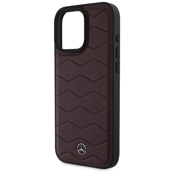 Mercedes case for iPhone 16 Pro Max 6,9" MEHCP16X23RWRSR Hardcase MB Waves Leather red