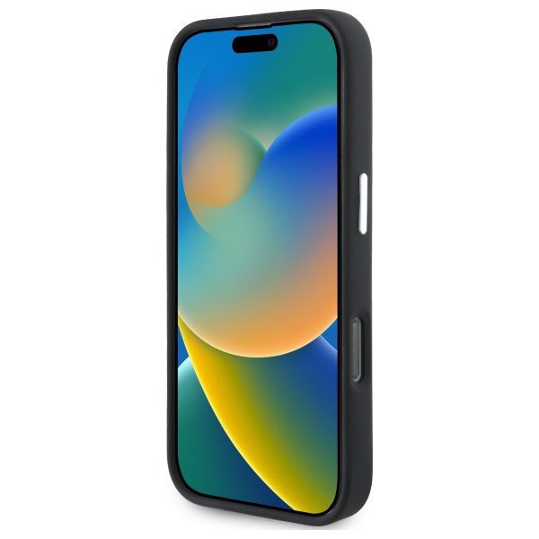 Mercedes case for iPhone 16 Pro 6,3" MEHMP16L23SUMBK Hardcase Silicone Blue Stripe MagSafe black