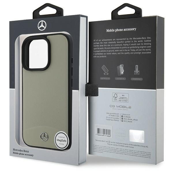 Mercedes case for iPhone 16 Pro Max 6,9" MEHMP16X23RBARE Hardcase MB Textured and Plain Leather MagSafe beige