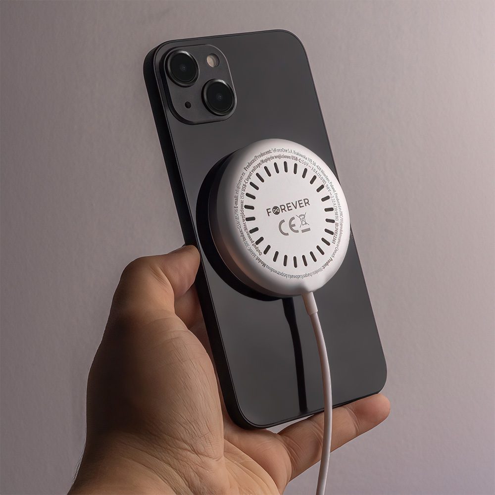 Forever MAWC-300 magnetic wireless charger Qi2 15W silver