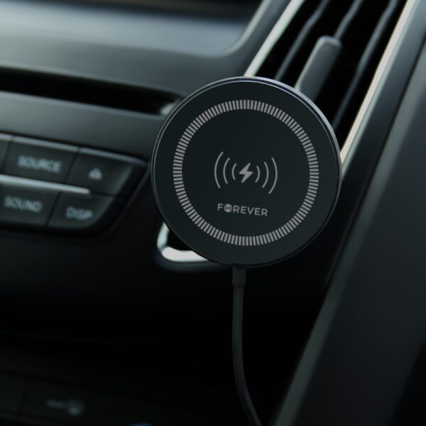 Forever car holder for air vent MACH-300 magnetic with wireless charging black Qi2 15W
