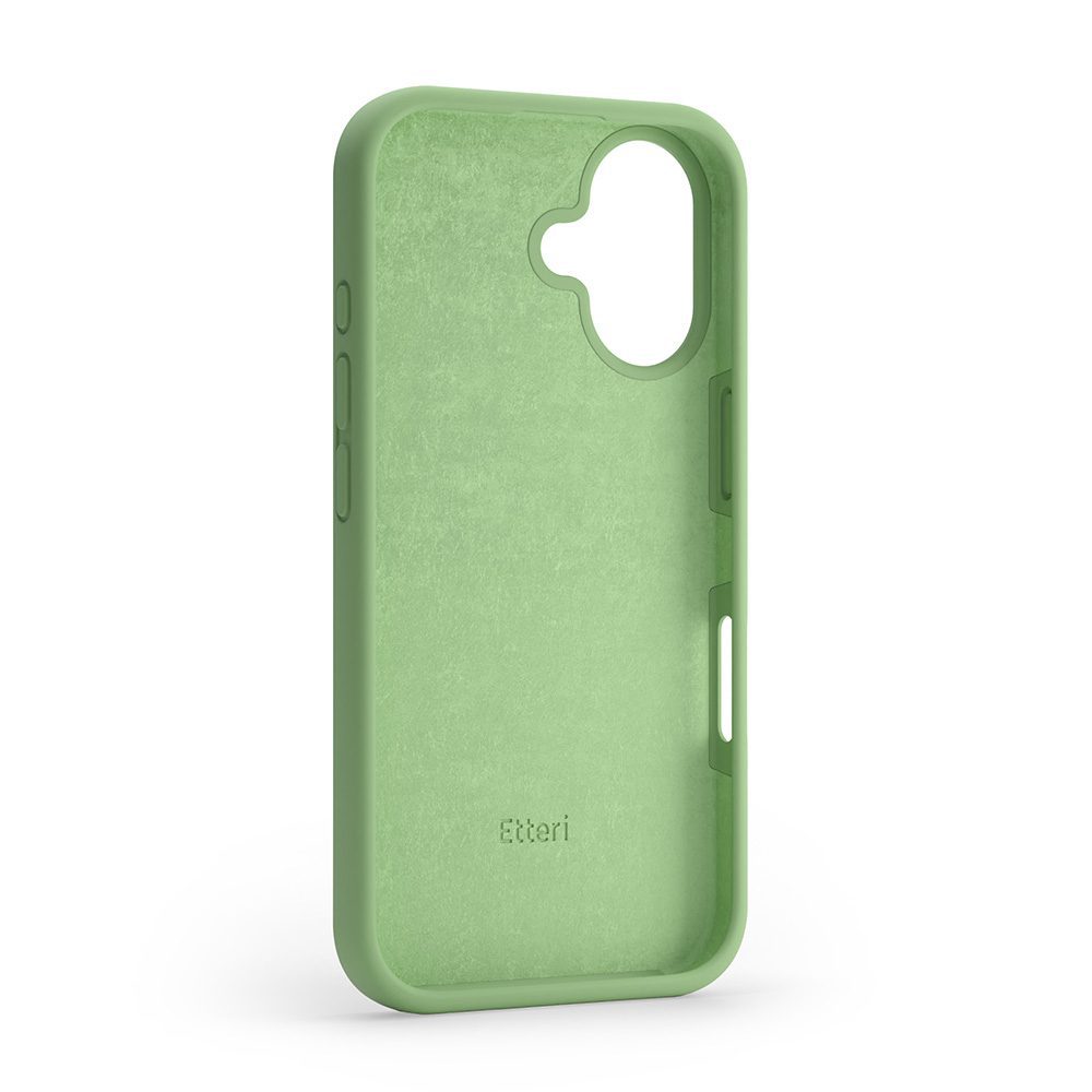 Etteri Silicone case for iPhone 16 Plus 6,7" light green