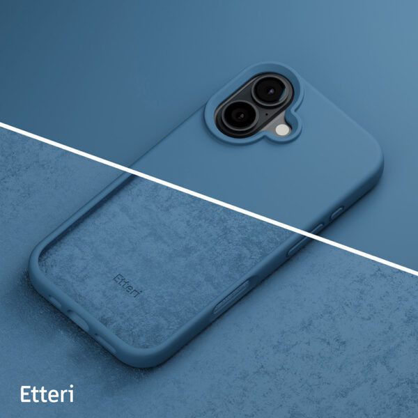 Etteri Silicone case for iPhone 16 Plus 6,7" dark blue