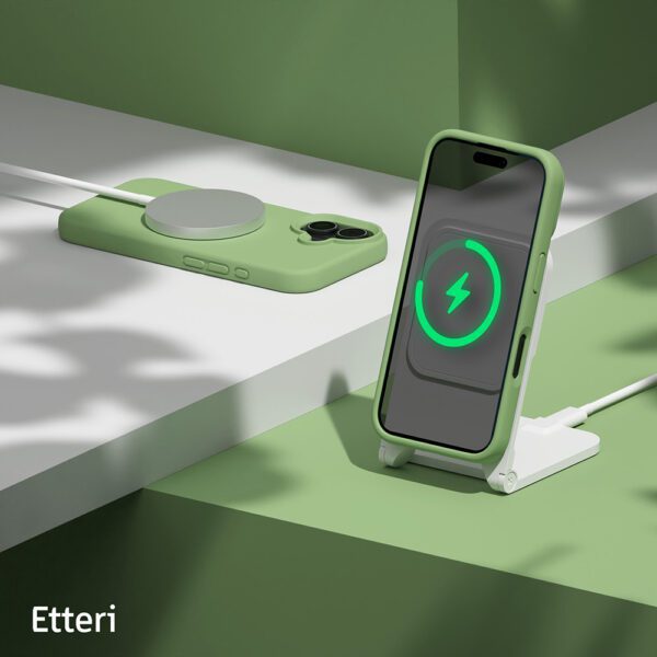 Etteri Silicone case for iPhone 16 Plus 6,7" light green