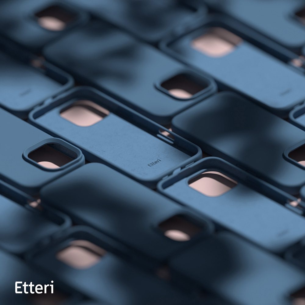 Etteri Silicone case for iPhone 16 Pro Max 6,9" dark blue