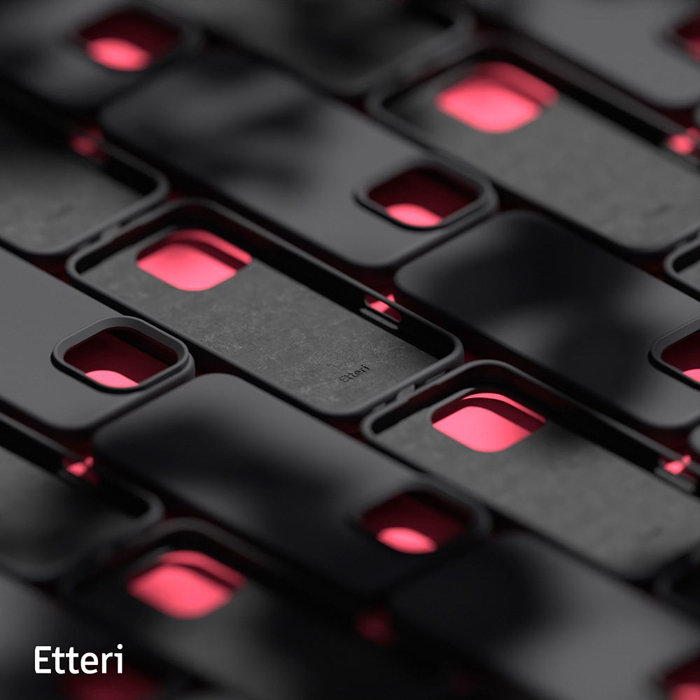 Etteri Silicone case for iPhone 16 Pro 6,3" black