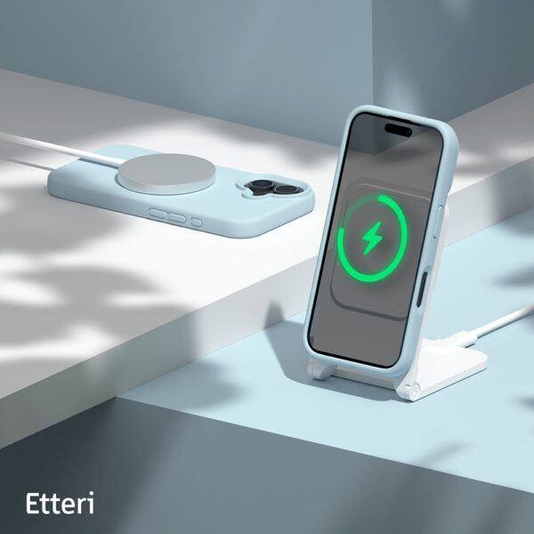 Etteri Silicone case for iPhone 16 6,1" light blue