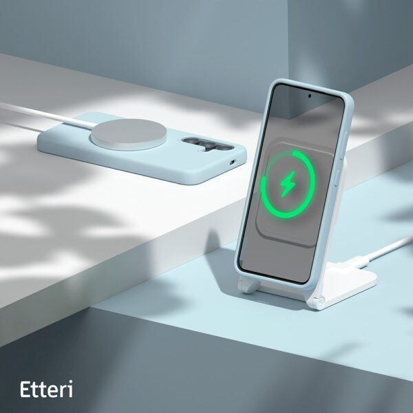 Etteri Silicone Mag case for Samsung Galaxy S25 Edge light blue