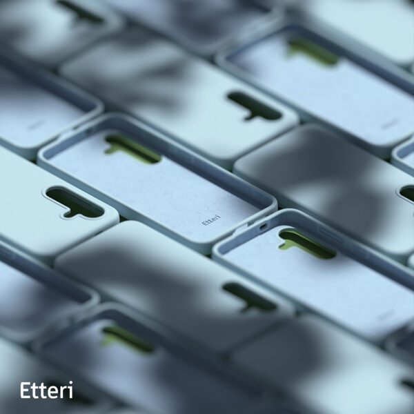 Etteri Silicone Mag case for Samsung Galaxy S25 Edge light blue