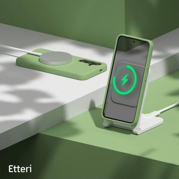 Etteri Silicone case for Samsung Galaxy S24 Plus light green