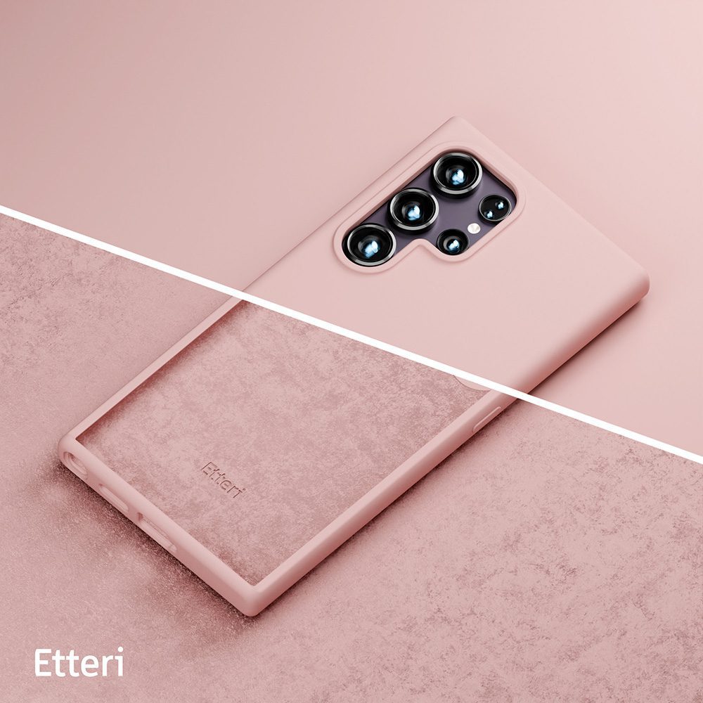 Etteri Silicone case for Samsung Galaxy S25 Ultra light pink