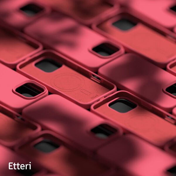Etteri Silicone Mag case for iPhone 16 Pro Max 6,9" raspberry
