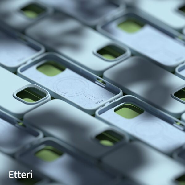 Etteri Silicone Mag case for iPhone 16 Pro 6,3" light blue