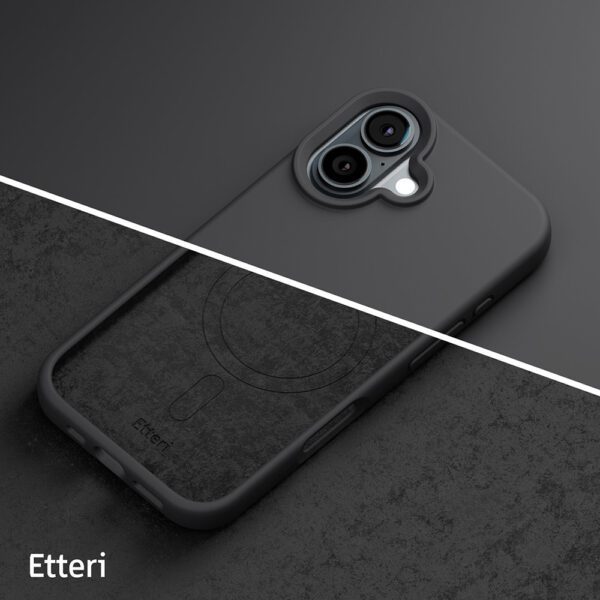 Etteri Silicone Mag case for iPhone 16 6,1" black