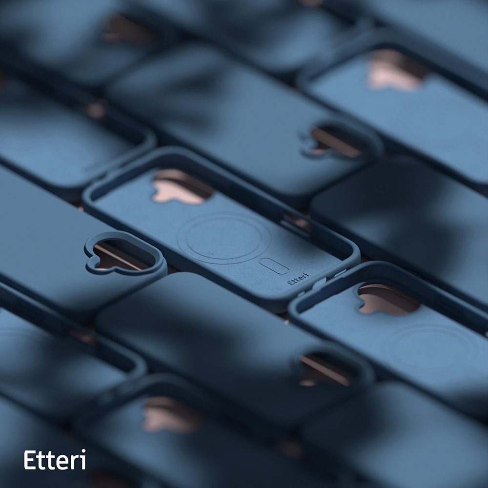 Etteri Silicone Mag case for iPhone 16 6,1" dark blue