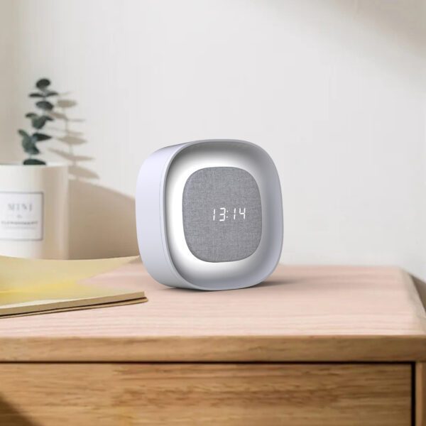 Alarm clock with Night Light LED PURE FNL-03 BJORN white square Forever Light