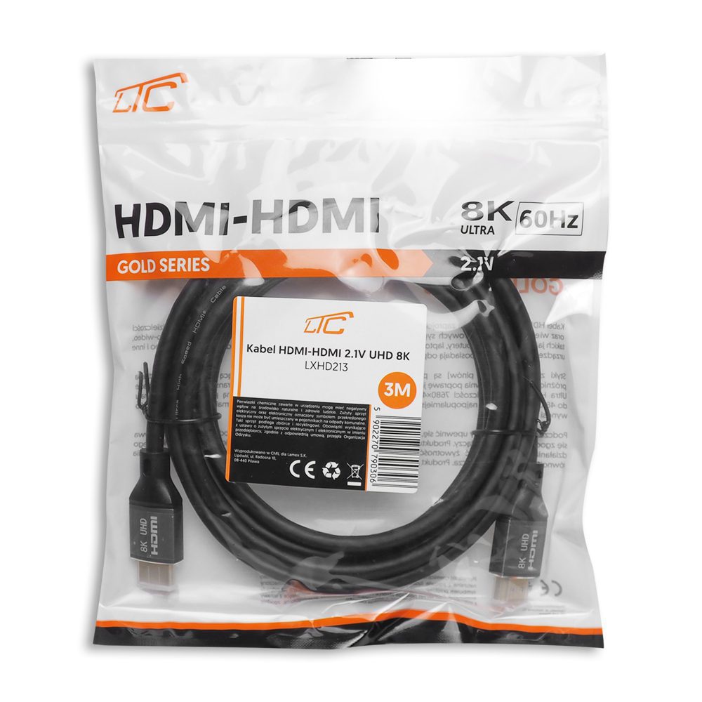 HDMI-HDMI cable (v2.1 | 8K | 3 m) black