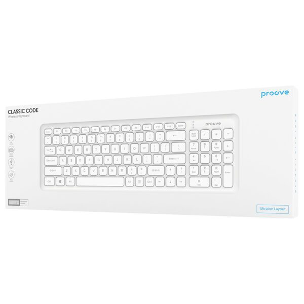 Proove wireless keyboard Classic Code white