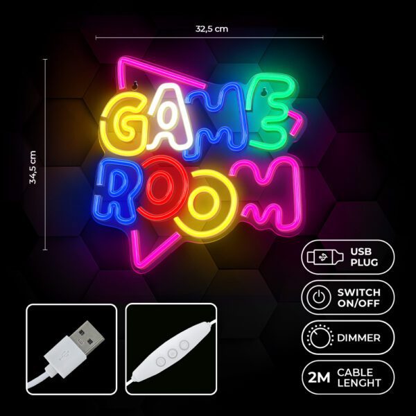 Neon PLEXI LED GAME ROOM multicolor NNE20 Neolia