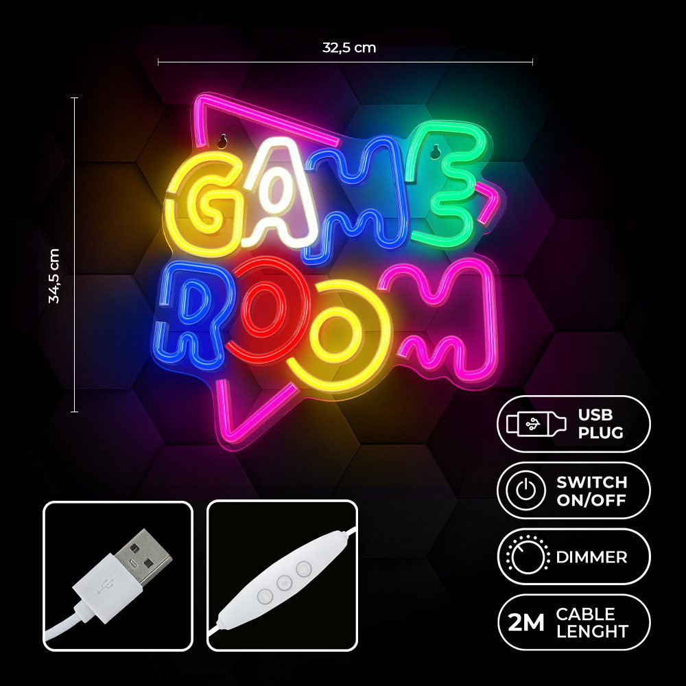 Neon PLEXI LED GAME ROOM multicolor NNE20 Neolia