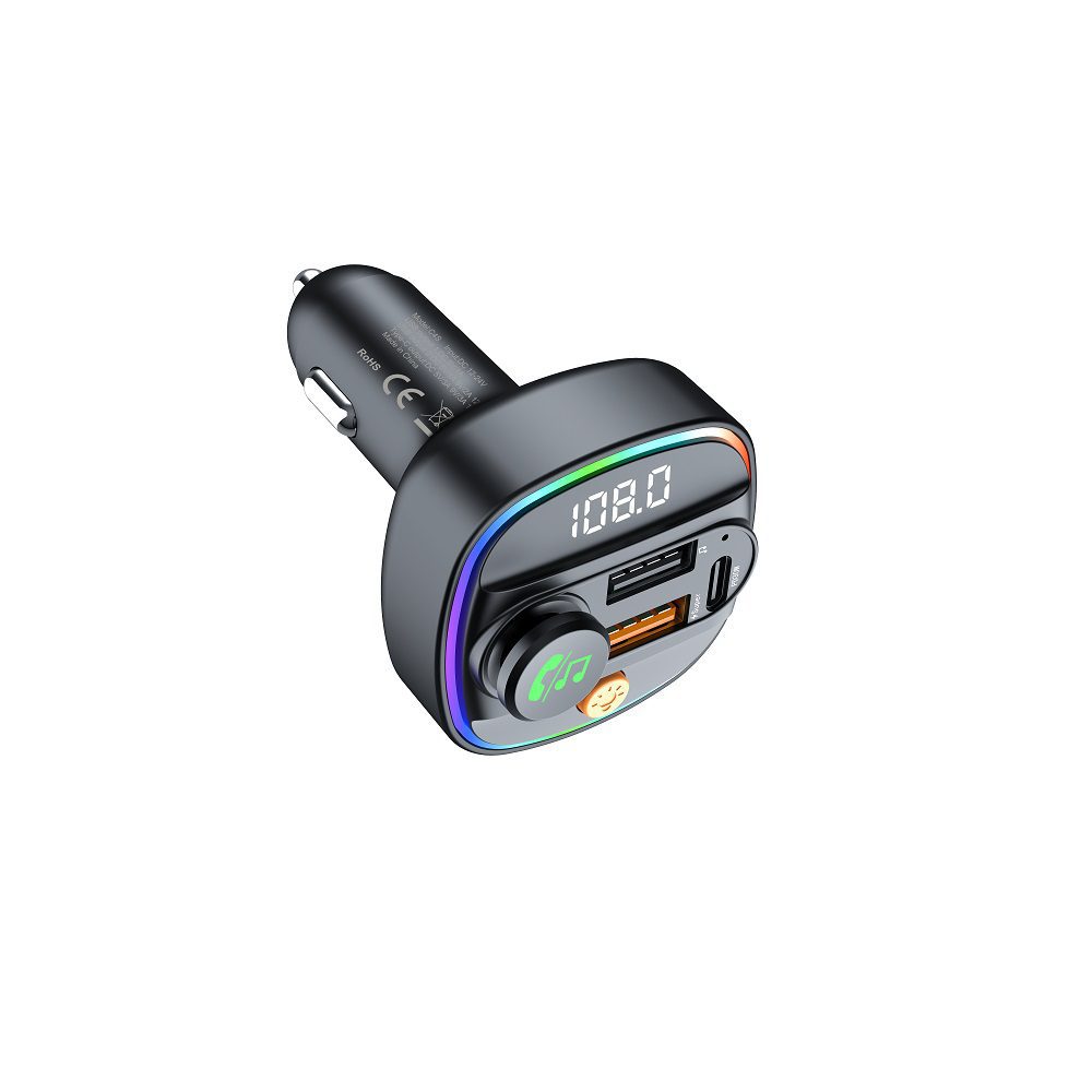 429733_oryg Devia transmitter FM Smart Bluetooth MP3 car charger PD 30W 1x USB-C 2x USB 3A black