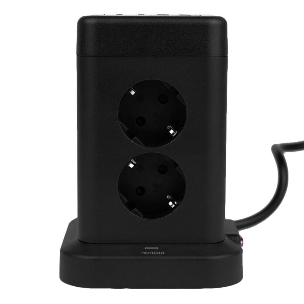 Huslog Vertical Extension Cord with USB