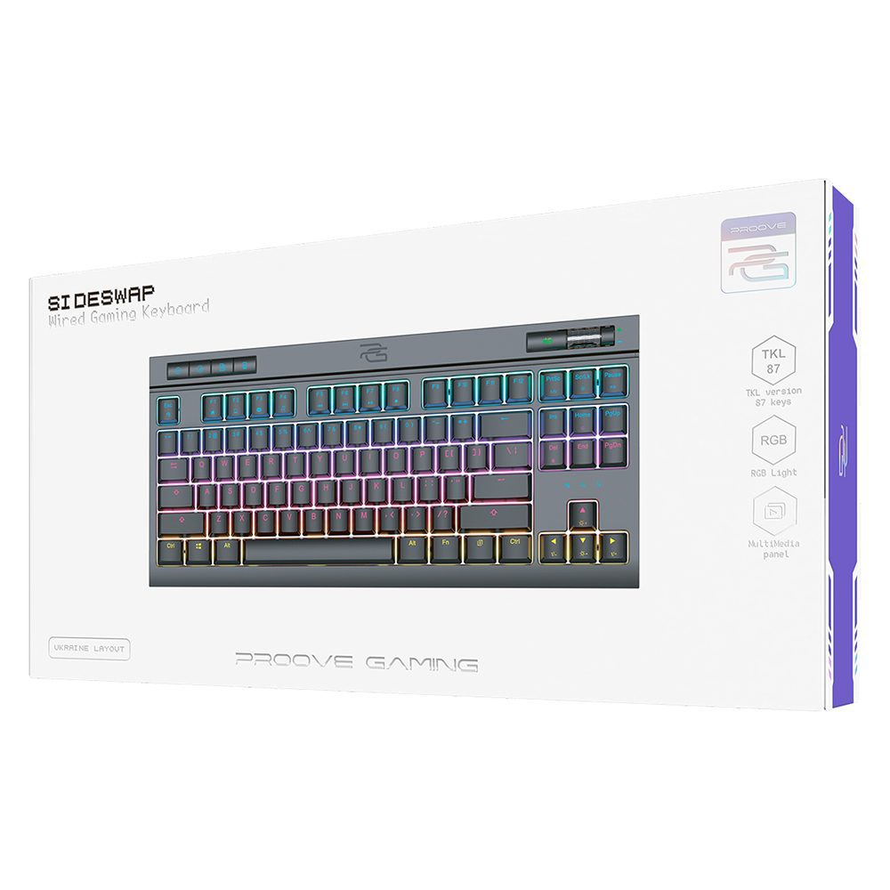 Proove mechanical keyboard Gaming Sideswap black