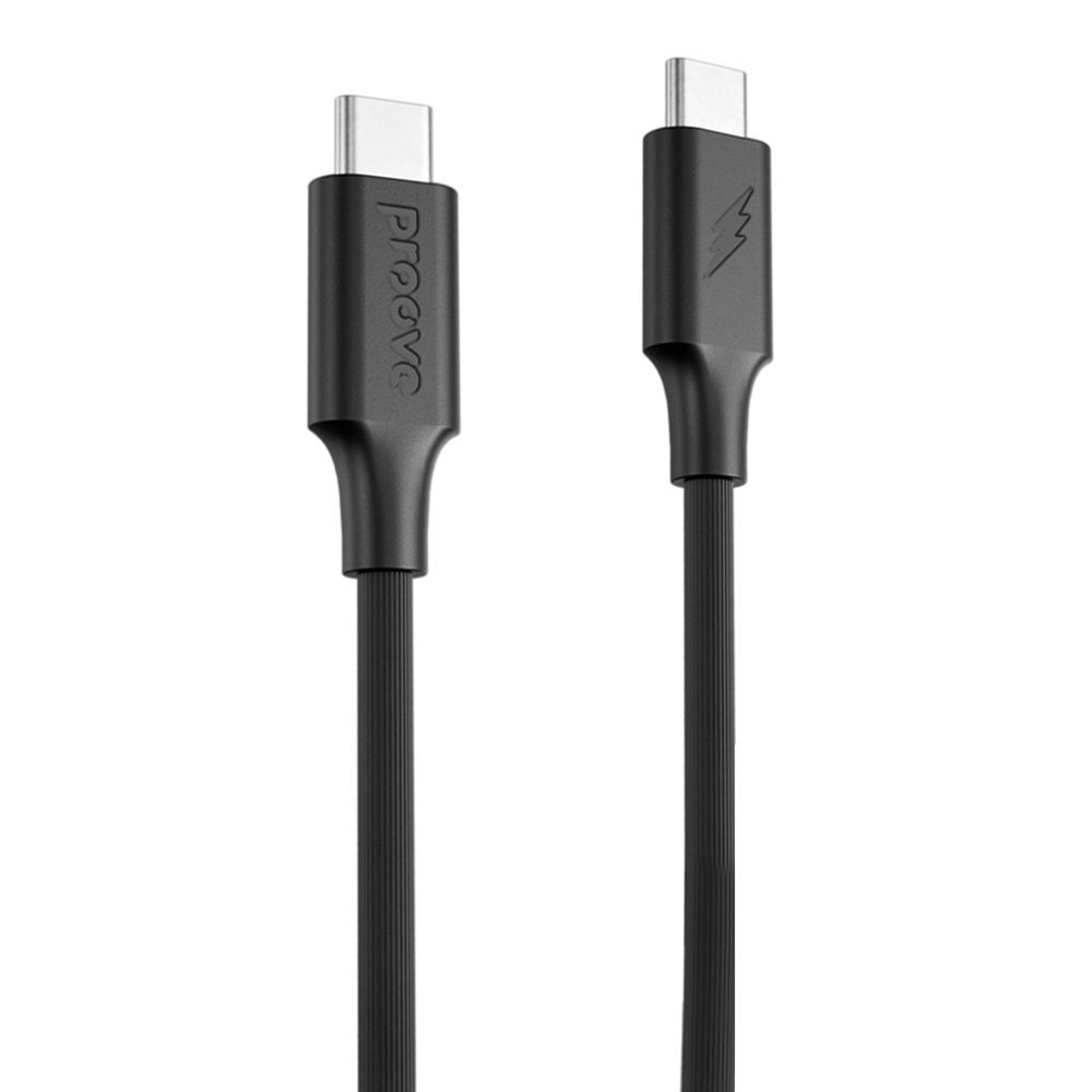 Proove cable Striped Silicone USB-C - USB-C 1m 60W black
