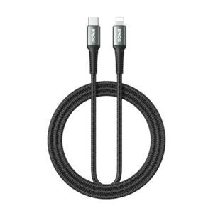BWOO Braided Cable USB-C - Lightning 2m 30W black