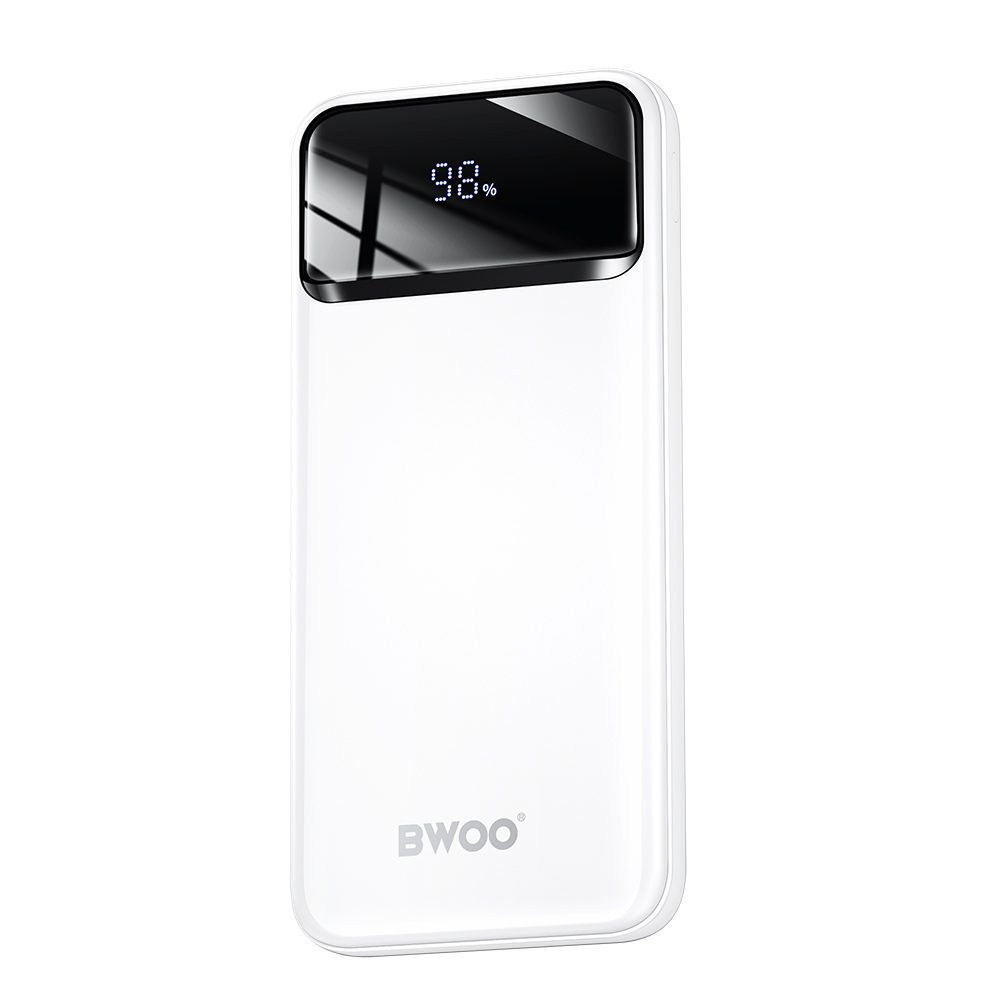 BWOO Ultra thin 22,5W 10000 mAh power bank, white