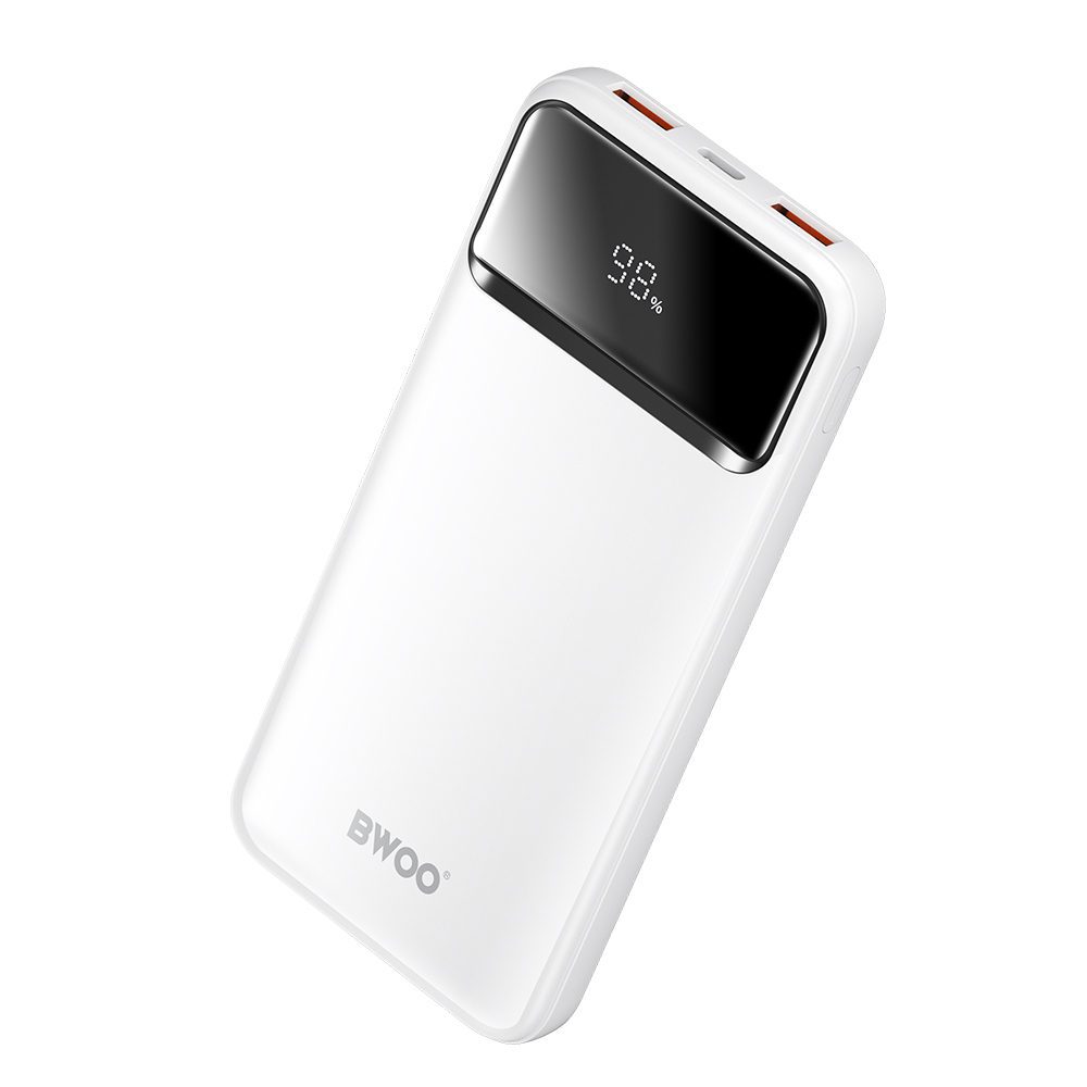 BWOO Ultra thin 22,5W 10000 mAh power bank, white