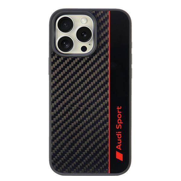 Audi Carbon Fiber Stripe case for iPhone 16 Pro Max 6.9" black