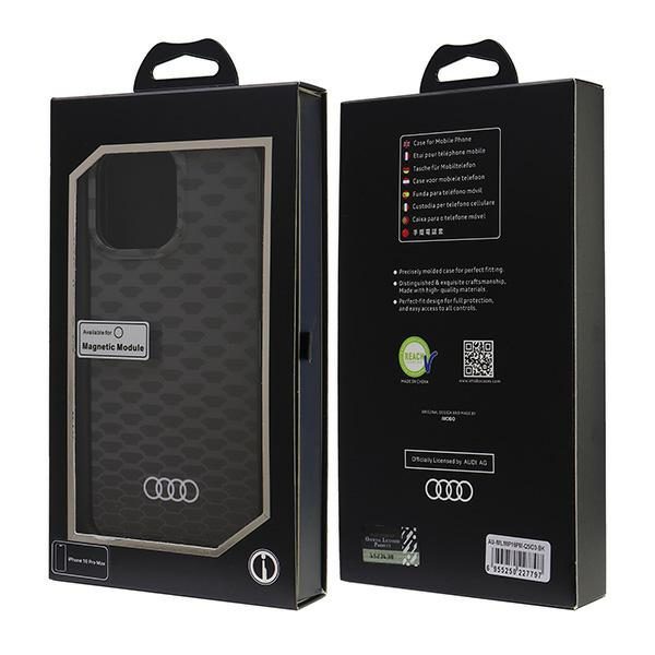Audi IML Stitching Pattern MagSafe case for iPhone 16 Pro Max 6.9" black