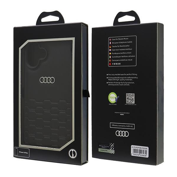 Audi Synthetic Leather case for iPhone 16 Plus 6.7" black
