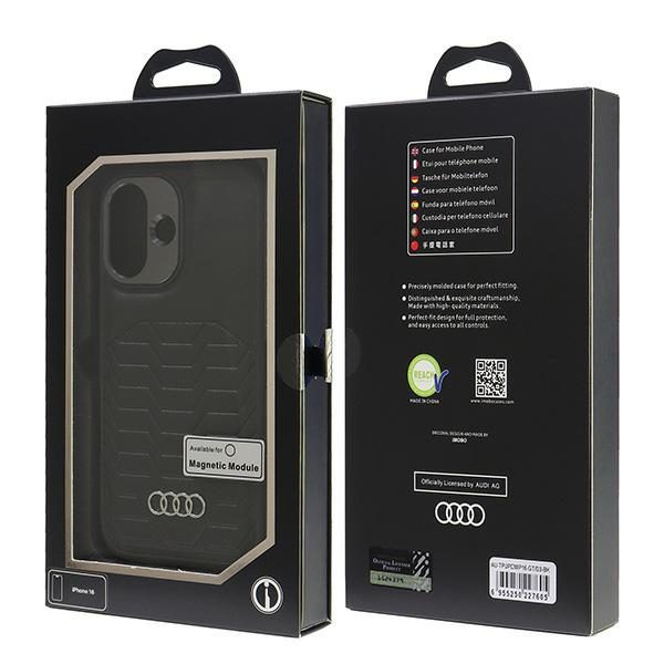 Audi Synthetic Leather MagSafe case for iPhone 16 6.1" black