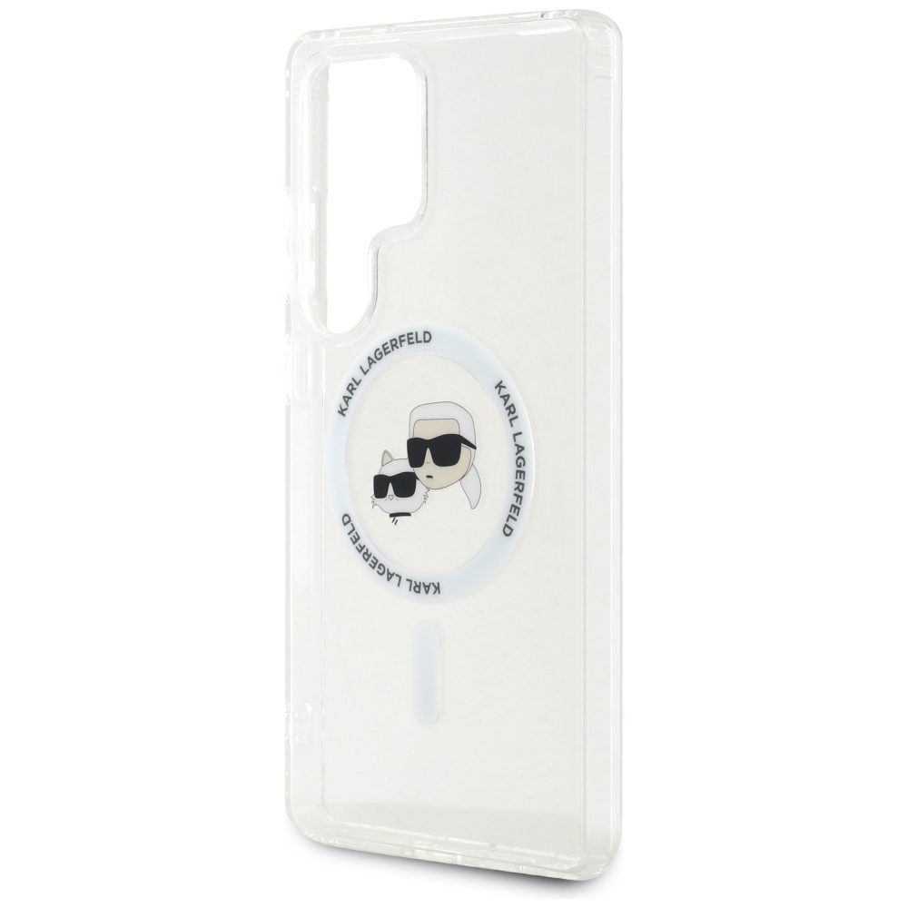 Karl Lagerfeld HC Magnetic IML Metal KC Heads case for Samsung Galaxy S25 Ultra white