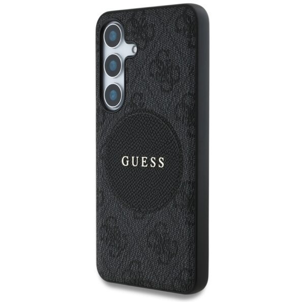 Guess HC MagSafe PU 4G Circle Classic Logo case for Samsung Galaxy S25 black