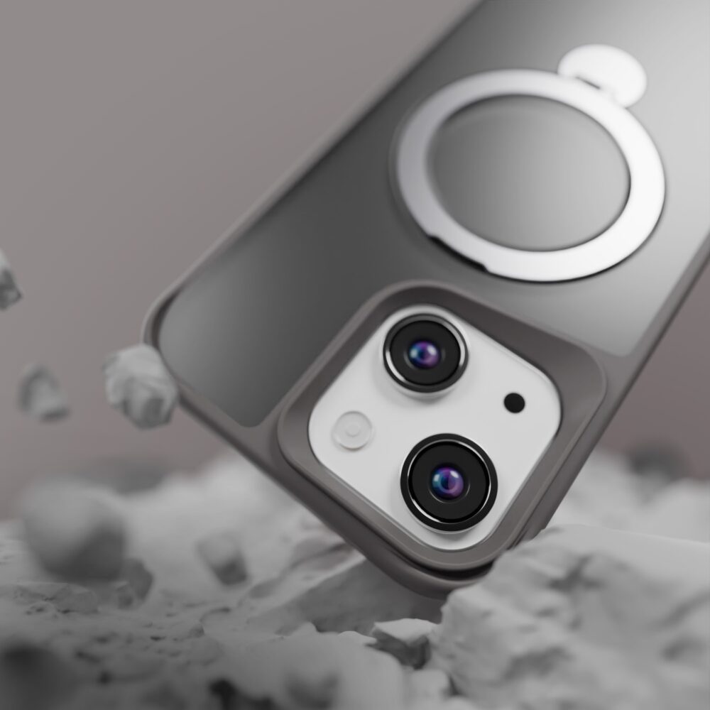438628_oryg Etteri Matt Mag Ring case for iPhone 15 6,1" grey